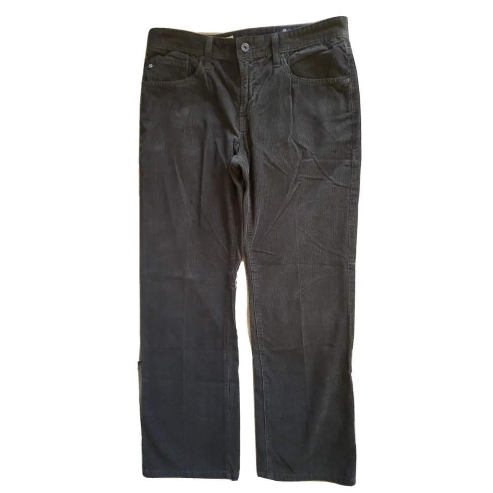 AG Adriano Goldschmied Mens Protege Gray Corduroy Pants 33X30 USA 1049VTC-F-IRN